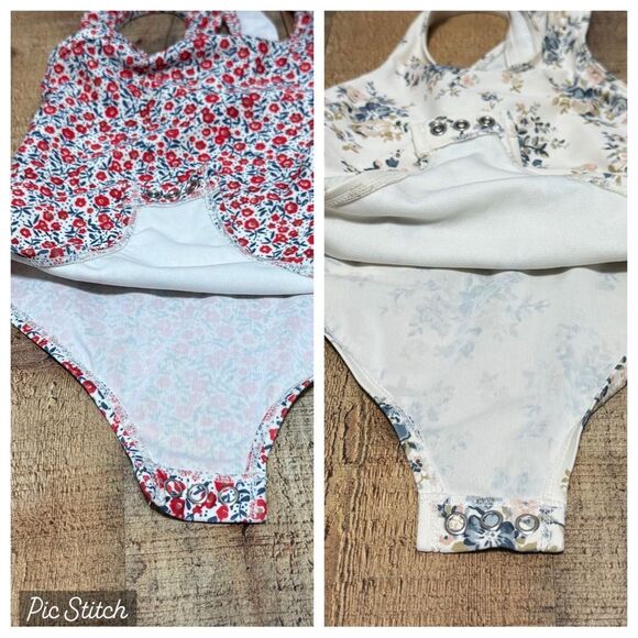2 Carter’s Little Planet floral Patterned One Piece Bathing Suit bundle 24 M - Picture 3 of 11